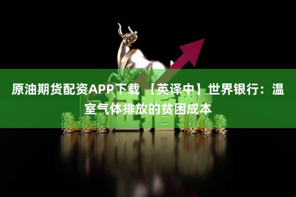 原油期货配资APP下载 【英译中】世界银行：温室气体排放的贫困成本